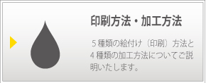 ５種類の絵付け（印刷）方法と4種類の加工方法についてご説明いたします。